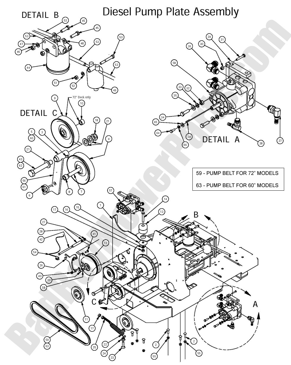 2016 Diesel 1500cc - Pump Plate Assembly